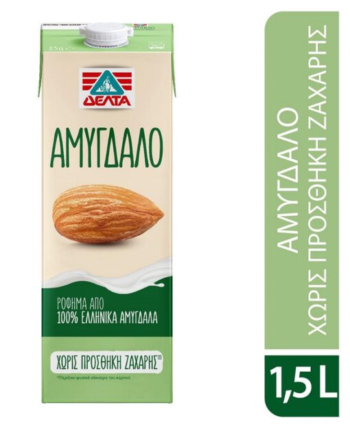 Ρόφημα Αμυγδάλου χωρίς ζάχαρη Δέλτα (1.5 lt)