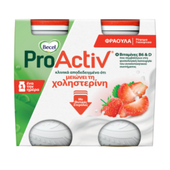 Ρόφημα Γιαουρτιού Φράουλα Becel Pro-Activ (4x75ml)