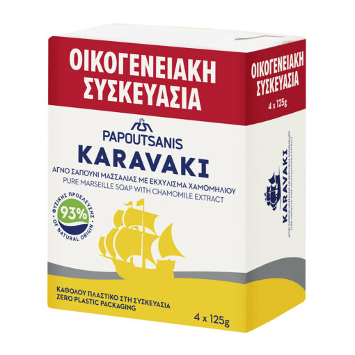 Σαπούνι Μασσαλίας Χαμομήλι Karavaki (4x125g)