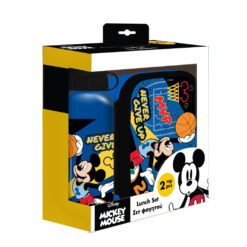 Σετ Φαγητού lΑλουμινίου Disney Mickey Mouse Φαγητοδοχείο 800ml-Παγούρι 500ml