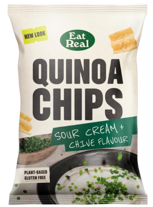 Σνακ από Κινόα με Sour Cream & Σχοινόπρασσο Eat Real (90g)