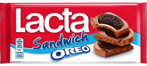 Σοκολάτα Γάλακτος Oreo Sandwich Lacta (92g)