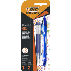 Στυλό Μπλε Medium 0.7mm Gel Quick Dry με Ανταλλακτικά Bic Gel-ocity (1τεμ +2τεμ ανταλλακτικά)