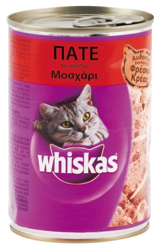 Τροφή για γάτες με Μοσχάρι Πατέ Whiskas (400 g)