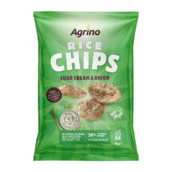 Τσίπς Ρυζιού Sour Cream & Onion Agrino (60g)