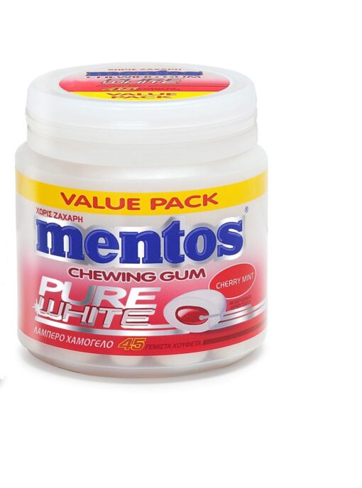 Τσίχλες Pure White Κεράσι Μέντα Mentos (90 g)