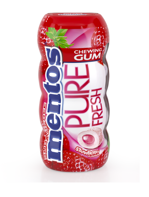 Τσίχλες με Γεύση Φράουλα Pure Fresh Mentos (28 g)