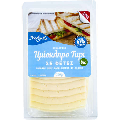 Τυρί ημίσκλυρο φέτες 10%ΒΙΟΑΓΡΟΣ ΒΙΟ(150g)