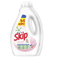 Υγρό Απορρυπαντικό Ρούχων Talc Soft Skip (2x28 μεζ) 1+1 Δώρο