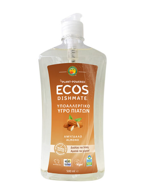 Υγρό απορρυπαντικό πιάτων Αμύγδαλο Ecos (500 ml)