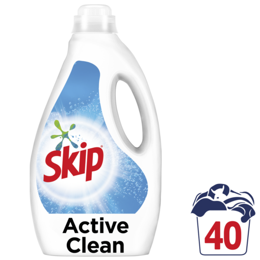 Υγρό απορρυπαντικό πλυντηρίου ρούχων Active Clean Skip (40μεζ)