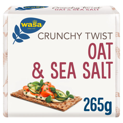 Φρυγανιές Crunchy twist Βρώμη & Θαλασσινό Αλάτι Wasa (265g)