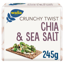 Φρυγανιές Crunchy twist Τσία & Θαλασσινό Αλάτι Wasa (245g)