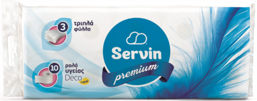 Χαρτί Υγείας 3φύλλο Premium Servin (10x95g)