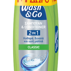 Σαμπουάν 2 σε 1 Classic Wash & Go (360 ml) 1+1Δώρο