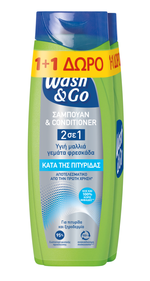 Σαμπουάν κατά της πιτυρίδας Wash & Go (360 ml) 1+1Δώρο